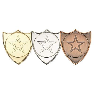 50pcs Metal Shield Pin Badge 38mm with 25mm domed insert option