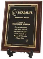 Acrylic Presentation Wall Plaque 20x15cm on wood backboard 23x18cm | TrophyMaster UK