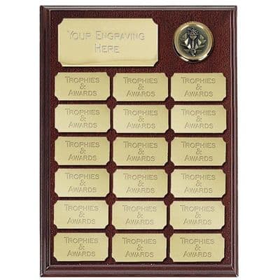 Ashfield Economy Presentation Wall Plaque 18 Record Plates 230mm