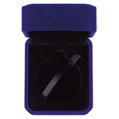 Aspire Blue Velour Medal Box for 50/55/60/70mm Medal