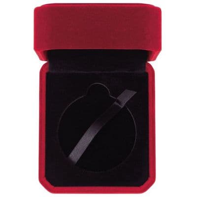 Aspire Red Velour Medal Box for 50/55/60/70mm Medals