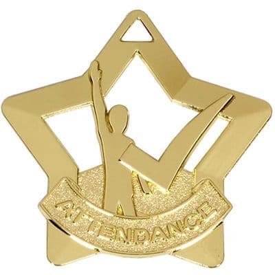 Attendance Medal 60mm Gold