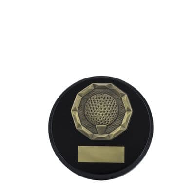 Aurora Edge Circle Black Golf Plaque