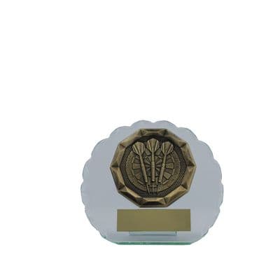 Aurora Edge Clear Glass Darts Award