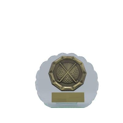 Aurora Edge Clear Glass Hockey Award