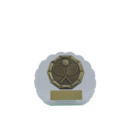 Aurora Edge Clear Glass Tennis Award