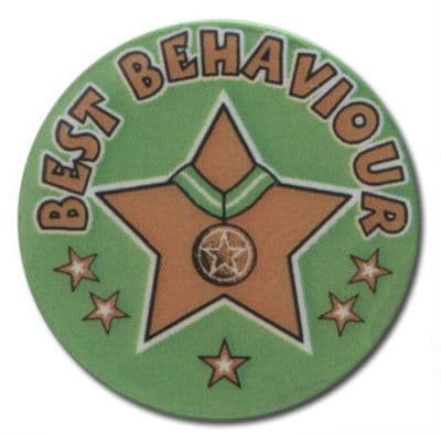 Best Behaviour Star Vinyl 25mm Flat Centre - 5pcs