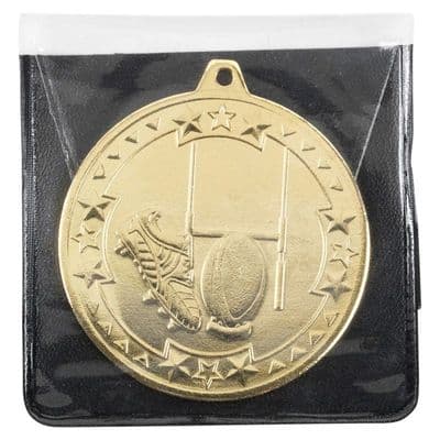 Black Back 57mm Medal Wallet (50mm Medal)