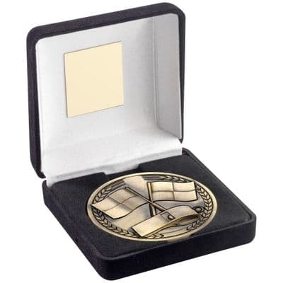 Black Medal Box with 70mm Gold Referee Medallion Award