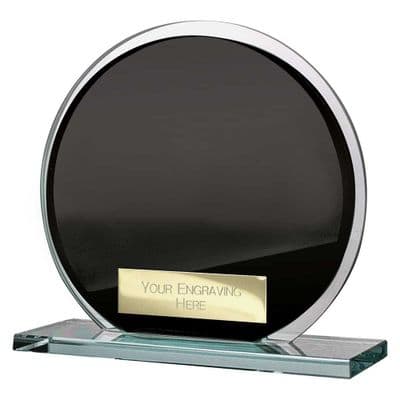 Black & Silver Seismic Circle Mirror Glass