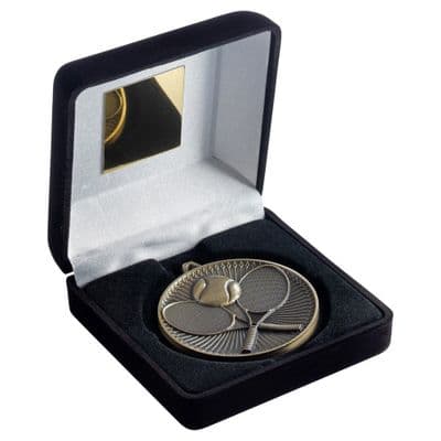 Black Velvet Box  +Tennis Medal 60mm (2.4