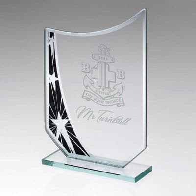 Blazon Glass Silver Star Award 4mm Thick