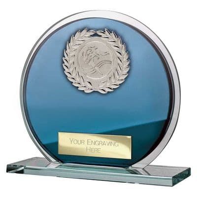 Blue & Silver Seismic Circle Plaque