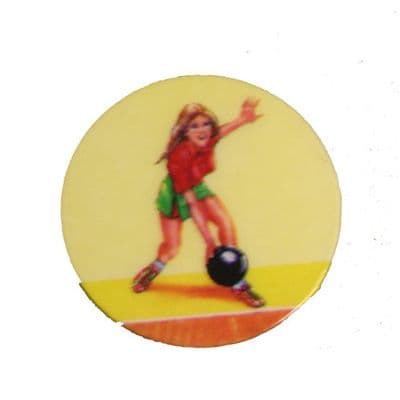 Bowling Ten Pin Female Vinyl 25mm Flat Centre - 5pcs