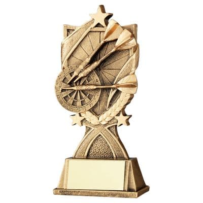 Brz/Gold 3 Star Wreath Darts Trophy