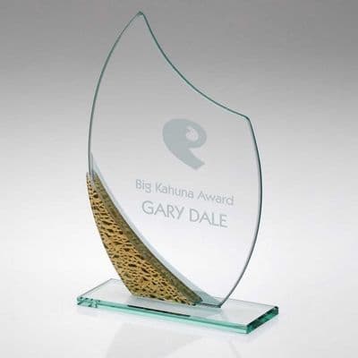 Captain Gold Glass Award 4mm Thick