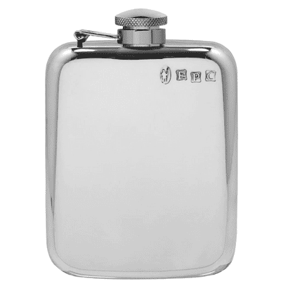 Captive Top Purse Hip Flask Pewter