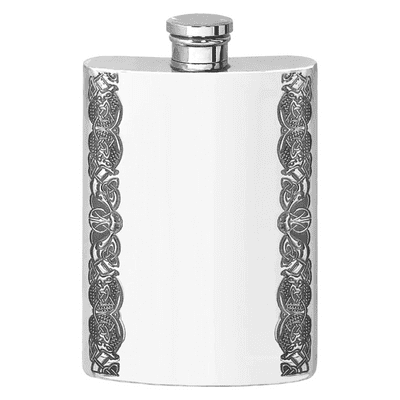 Celtic  Hip Flask Pewter