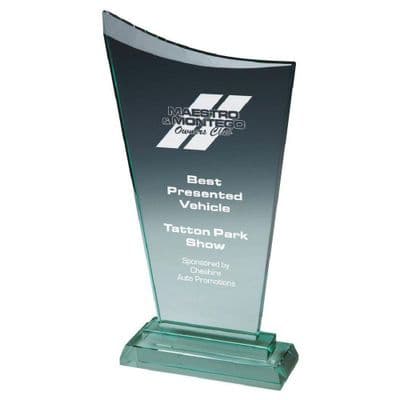 Champion Premium Jade Glass Arc Award (10mm Thick)