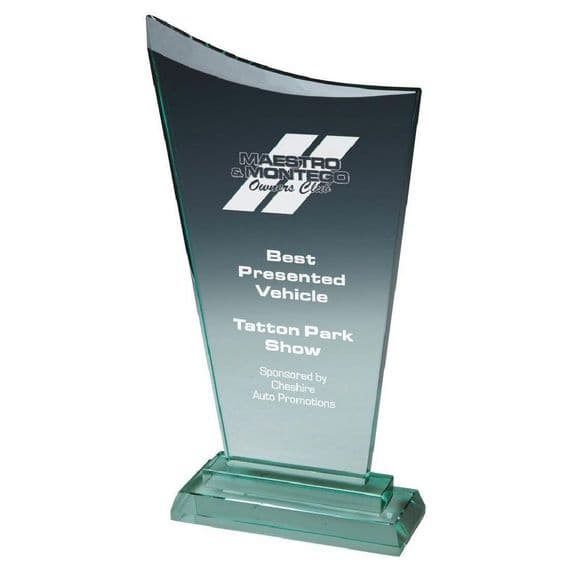Champion Premium Jade Glass Arc Award 250mm (10