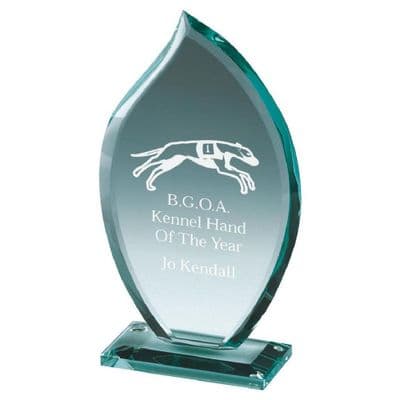 Champion Premium Jade Glass Flame Award (10mm thick)