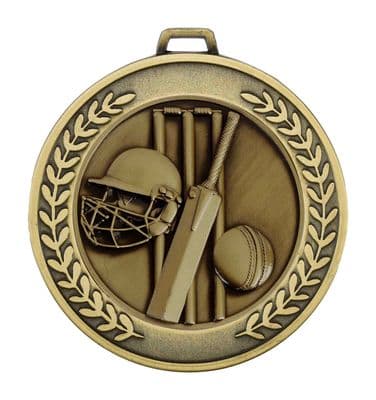 Classic Presentation Cricket Medal 70mm