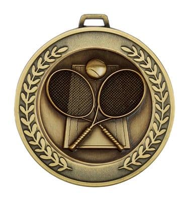 Classic Presentation Tennis Medal 70mm