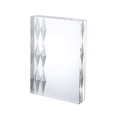 Clear Acrylic with Embossed Diamond Shapes 178mm