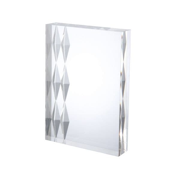 Clear Acrylic with Embossed Diamond Shapes 178mm (7