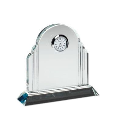 Clear Glass Arched Clock 133mm
