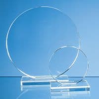 Clear Glass Circle Award 100mm (3.9