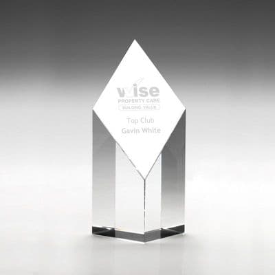 Clear Glass Diamond Column