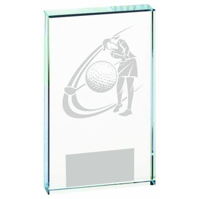 Clear Glass Golf Award - Female