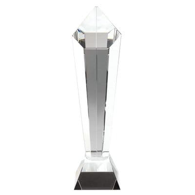 Clear Glass Pentagon Column On Base