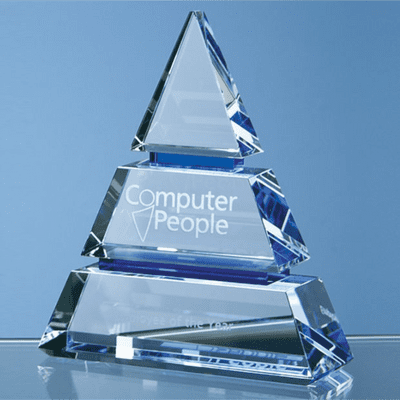 Clear Optical Crystal Luxor Award