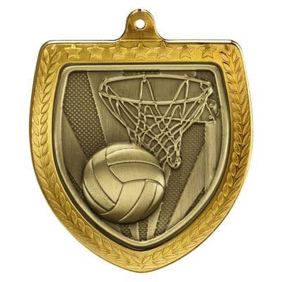 Cobra Netball Shield Medal 75mm