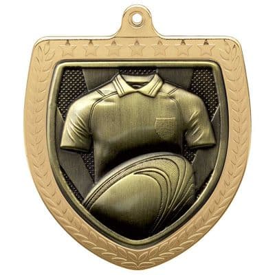 Cobra Rugby Shirt & Ball Shield 75mm Medal