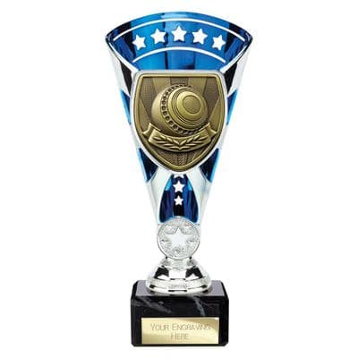 Cobra Star Cup Lawn Bowls Silver & Blue