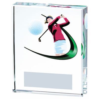 Coloured Glass Female Golf Award