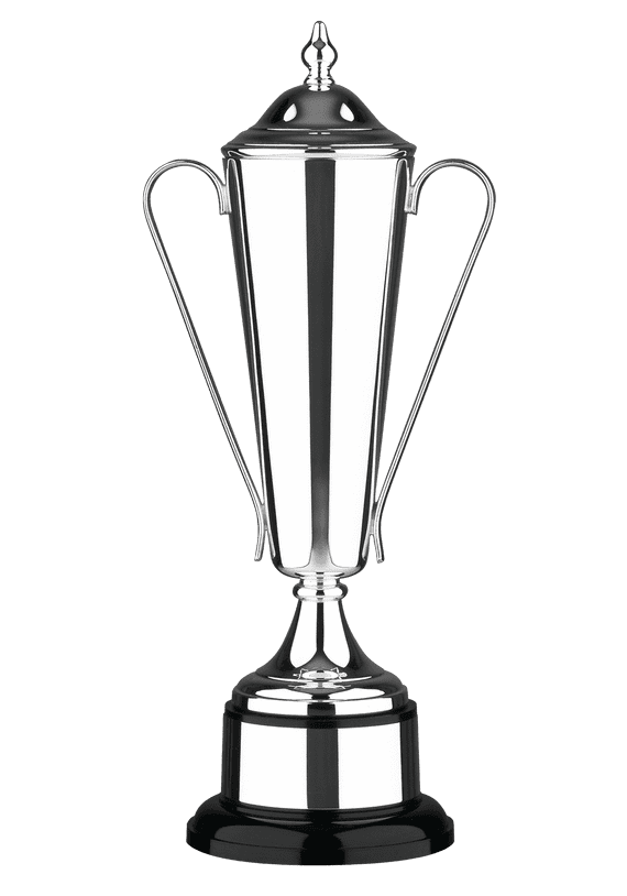 Conical Silver Plated Prestige Trophy with lid 254mm (10