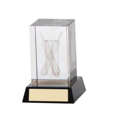 Conquest Crystal Cube 3D Cricket Award
