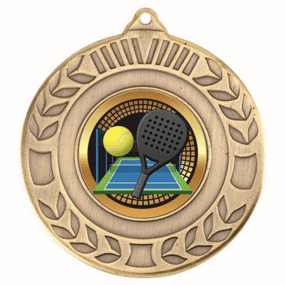 Contemporary Wreath Padel Medal 50mm