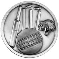 Cricket 70mm Deluxe Heavyweight Medallion | TrophyMaster UK