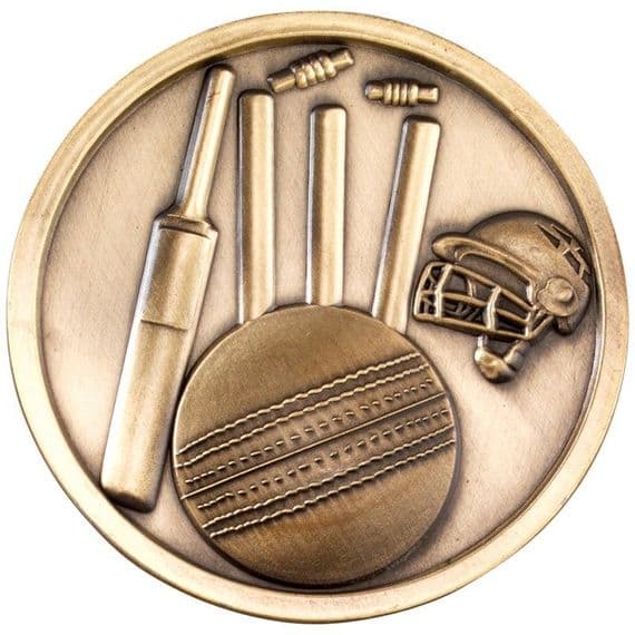 Cricket 70mm Deluxe Heavyweight Medallion | TrophyMaster UK