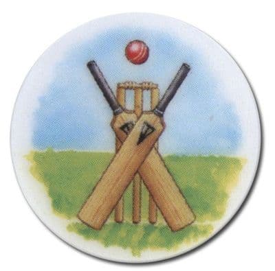 Cricket Bats & Stumps Vinyl 25mm Flat Centre - 5pcs