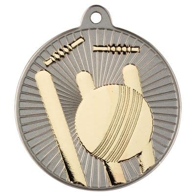 Cricket Broken Stumps 50mm Medal