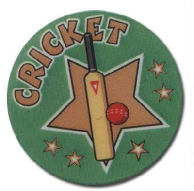 Cricket Star Vinyl 25mm Flat Centre - 5pcs