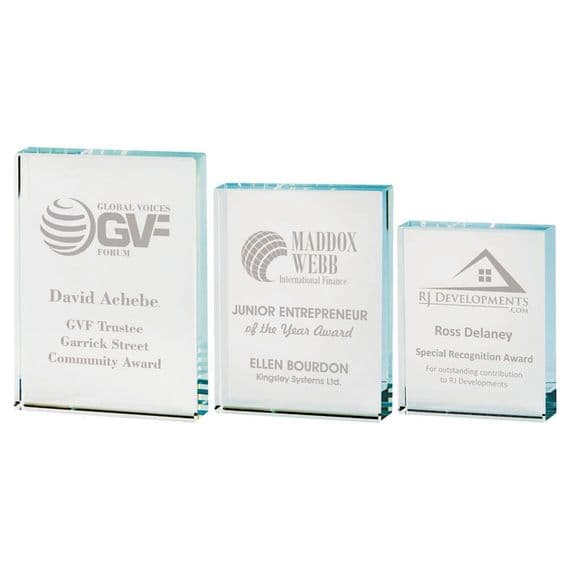 Crystal Block Award (20mm Thick) in Presentation Box