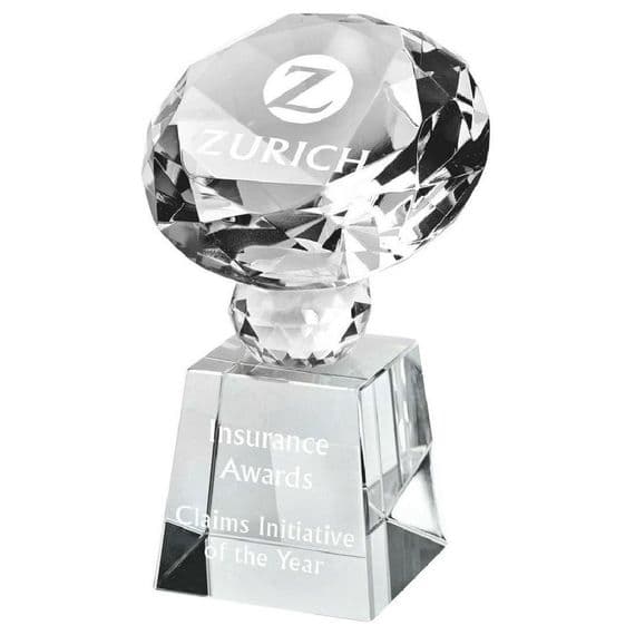 Crystal Glass Diamond Award 100mm (4