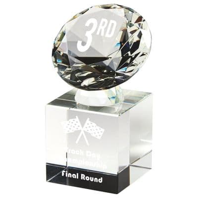 Crystal Glass Diamond Block Award